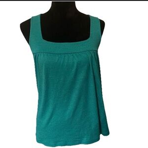 Michael Stars Blue/Teal Shimmer Sleeveless Smocked Top One Size Fits All NWOT